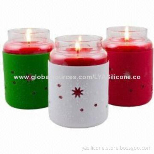 Silicone sleeve for candle, heat resistant